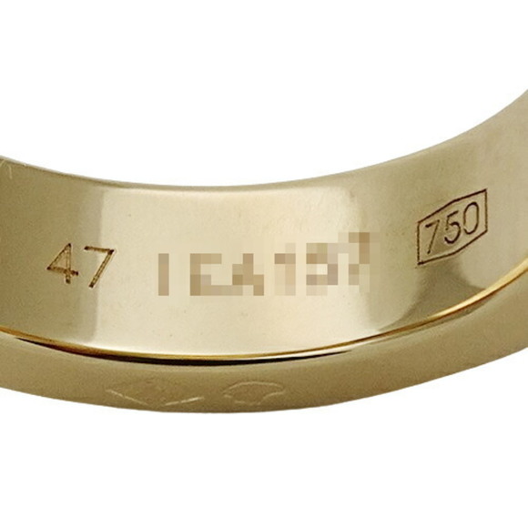 LOUIS VUITTON 750YG Petite Bourg Empreinte Ring Yellow Gold #47 Polished - Picture 7 of 11